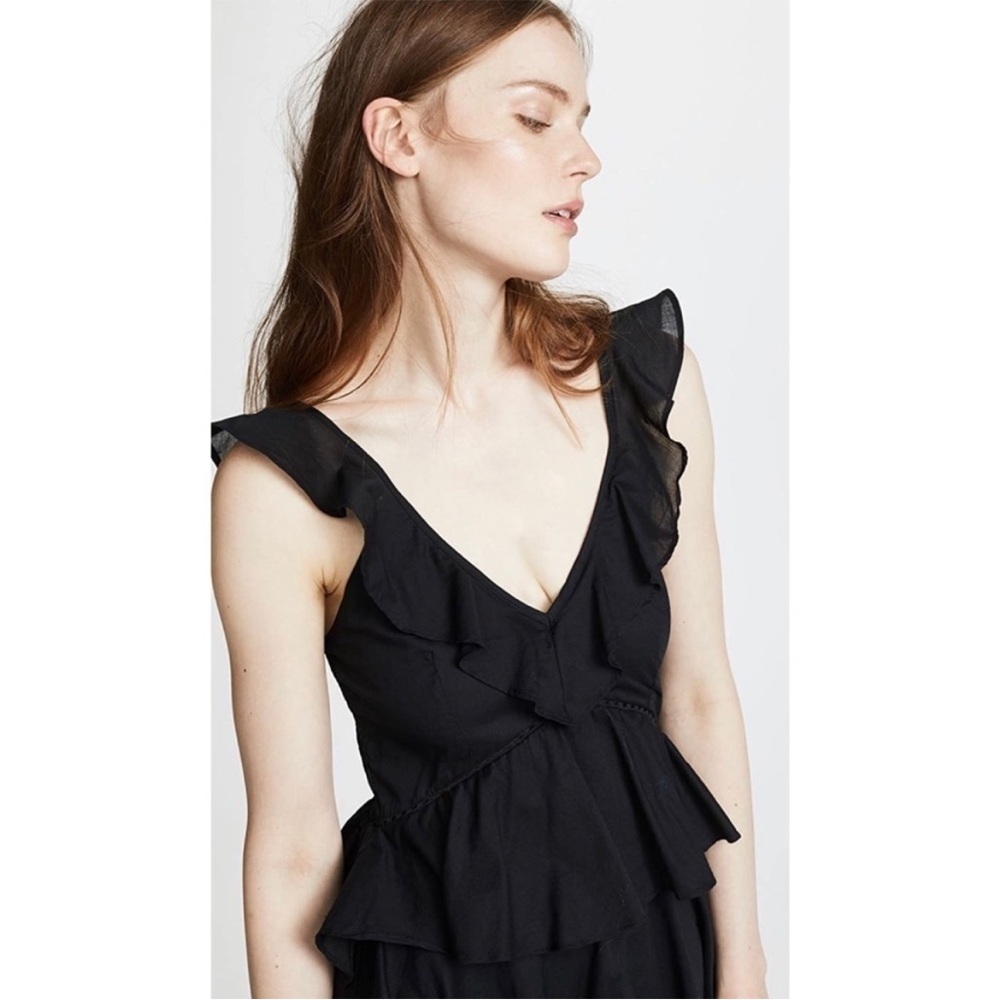Kos Resort Tiered Black mini dress medium